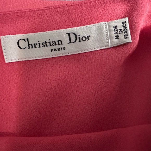 Vintage CHRISTIAN DIOR Runway Pink Silk Kaftan Sheath Shift Dress NWT $5400 Sz 4 - Picture 8 of 14